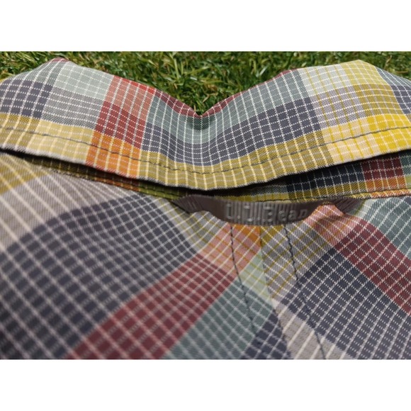 L.L.Bean SunSmart Cool Weave Shirt‎ Mens M Tall Multicolor Plaid Nylon Button Up - Picture 8 of 9